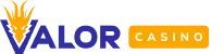 Main Valor Casino logo, with the brand name and a stylized dragon head